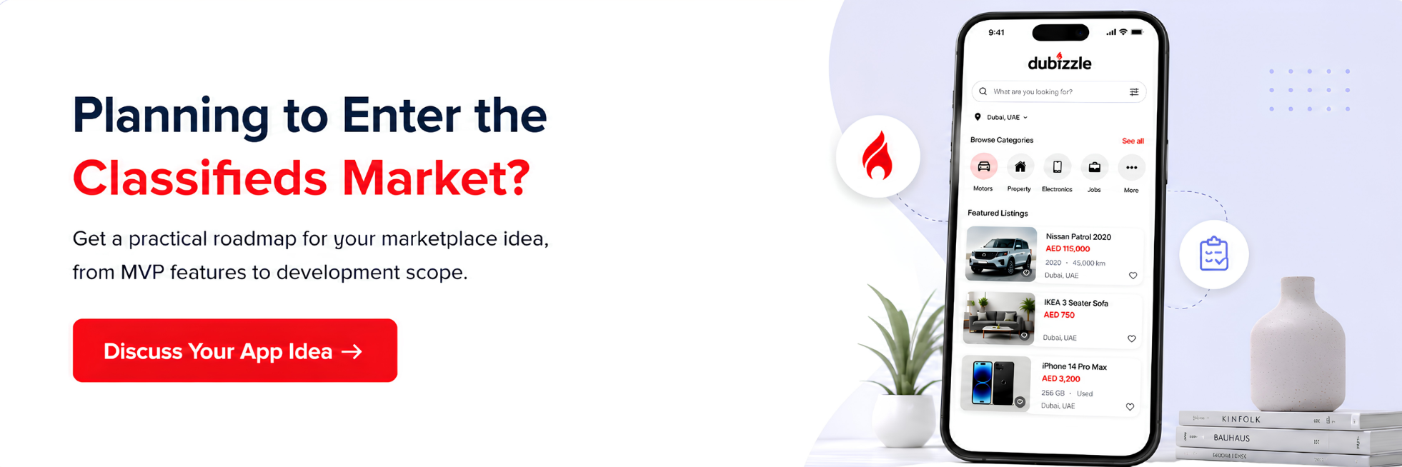 Classified marketplace development consultation CTA